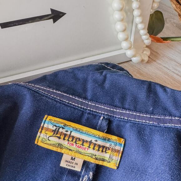 Libertine for Target, Navy Trench Coat/Jacket w/ Oversized Buttons-Women’s Small - Picture 8 of 9